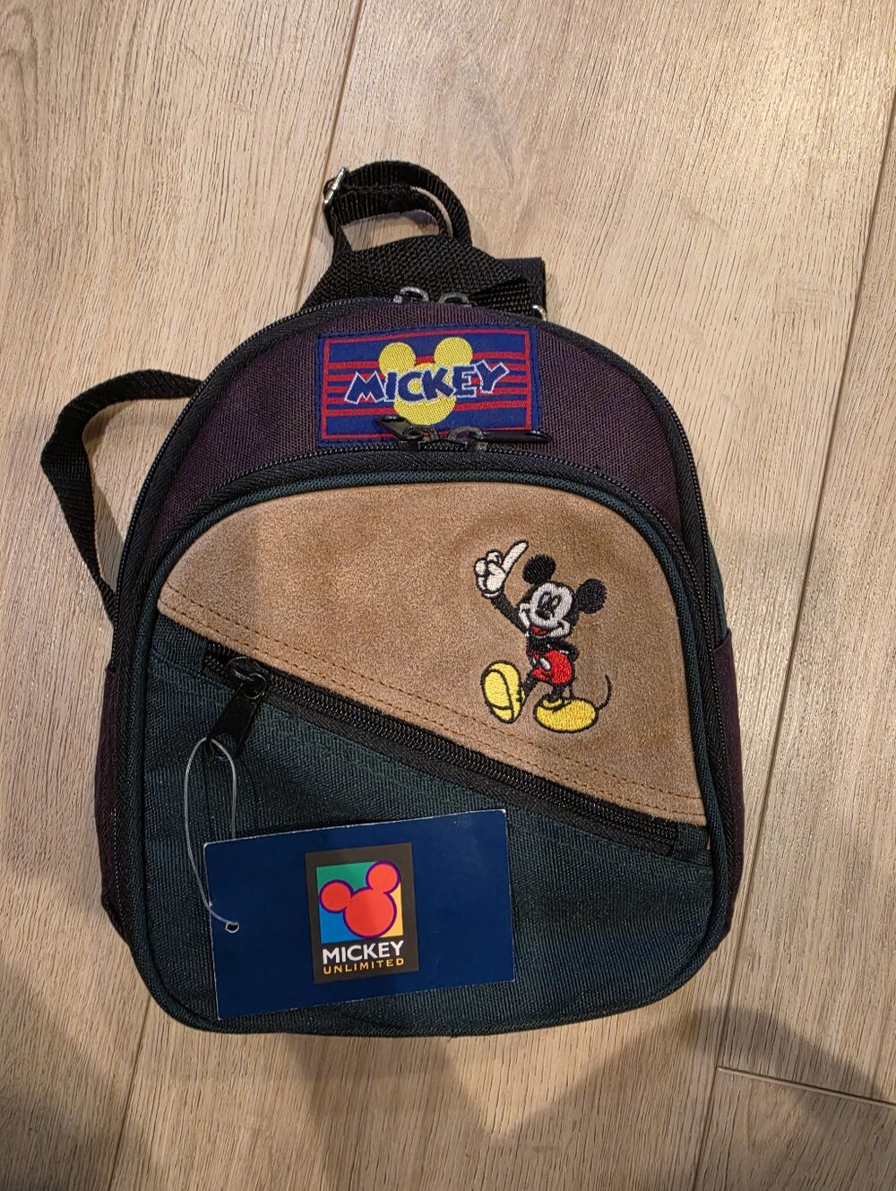 Vintage 1998 Disney Mickey Mouse Mini Backpack NWT Mickey Unlimited Y2K